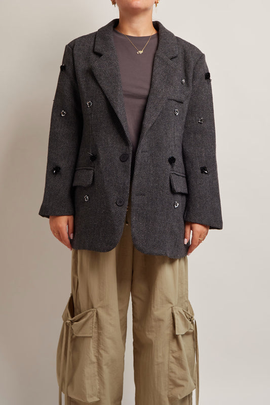 Gray Oversized Blazer