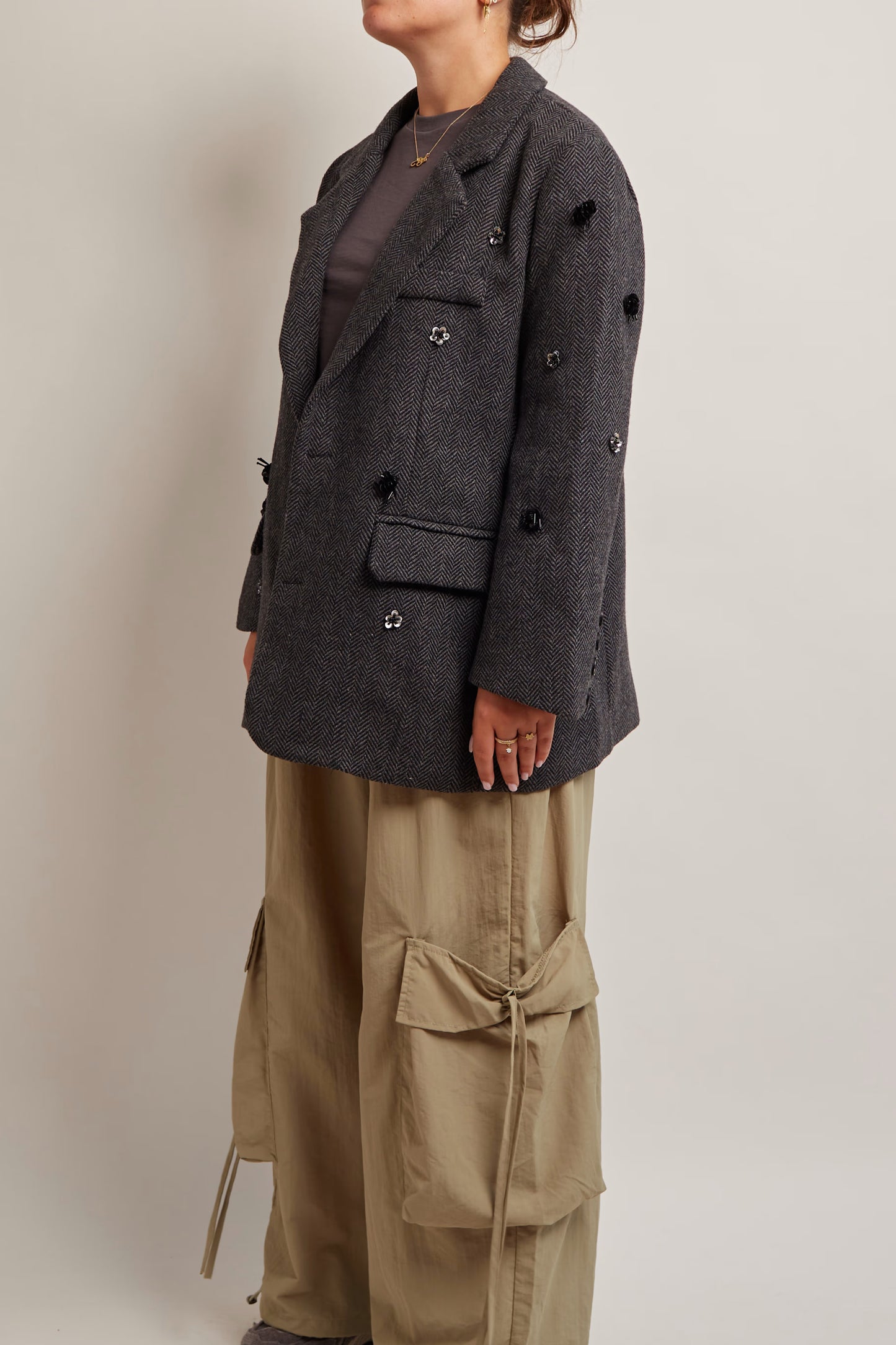 Gray Oversized Blazer