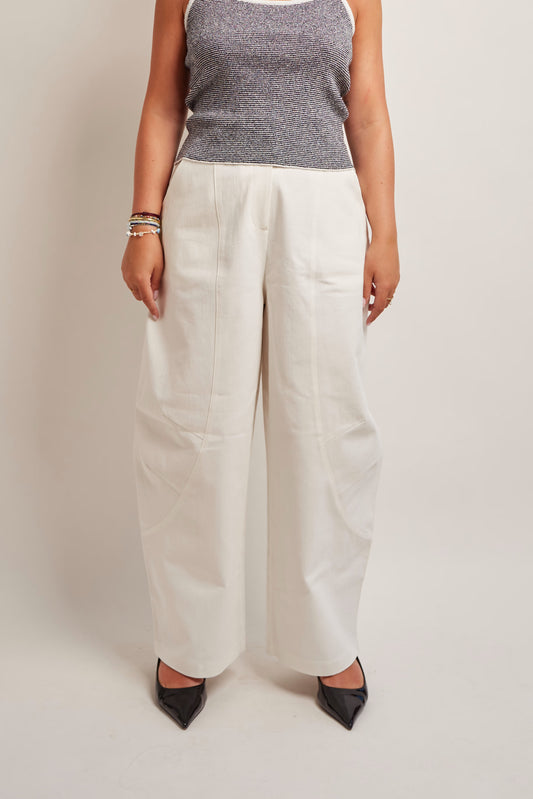 Ivory Barrel Pants