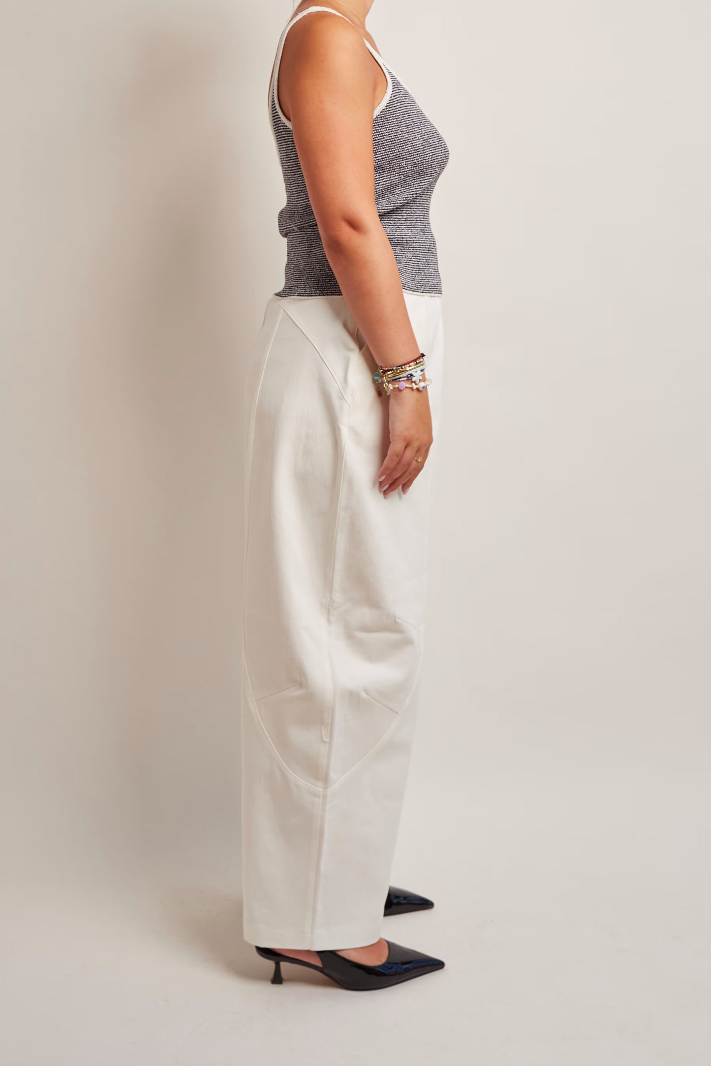 Ivory Barrel Pants