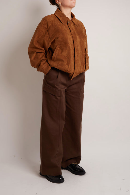 Suede Bomber Jacket