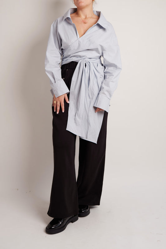 Baby Blue Wrap Shirt