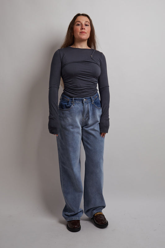 Medium Blue Adjustable Jeans