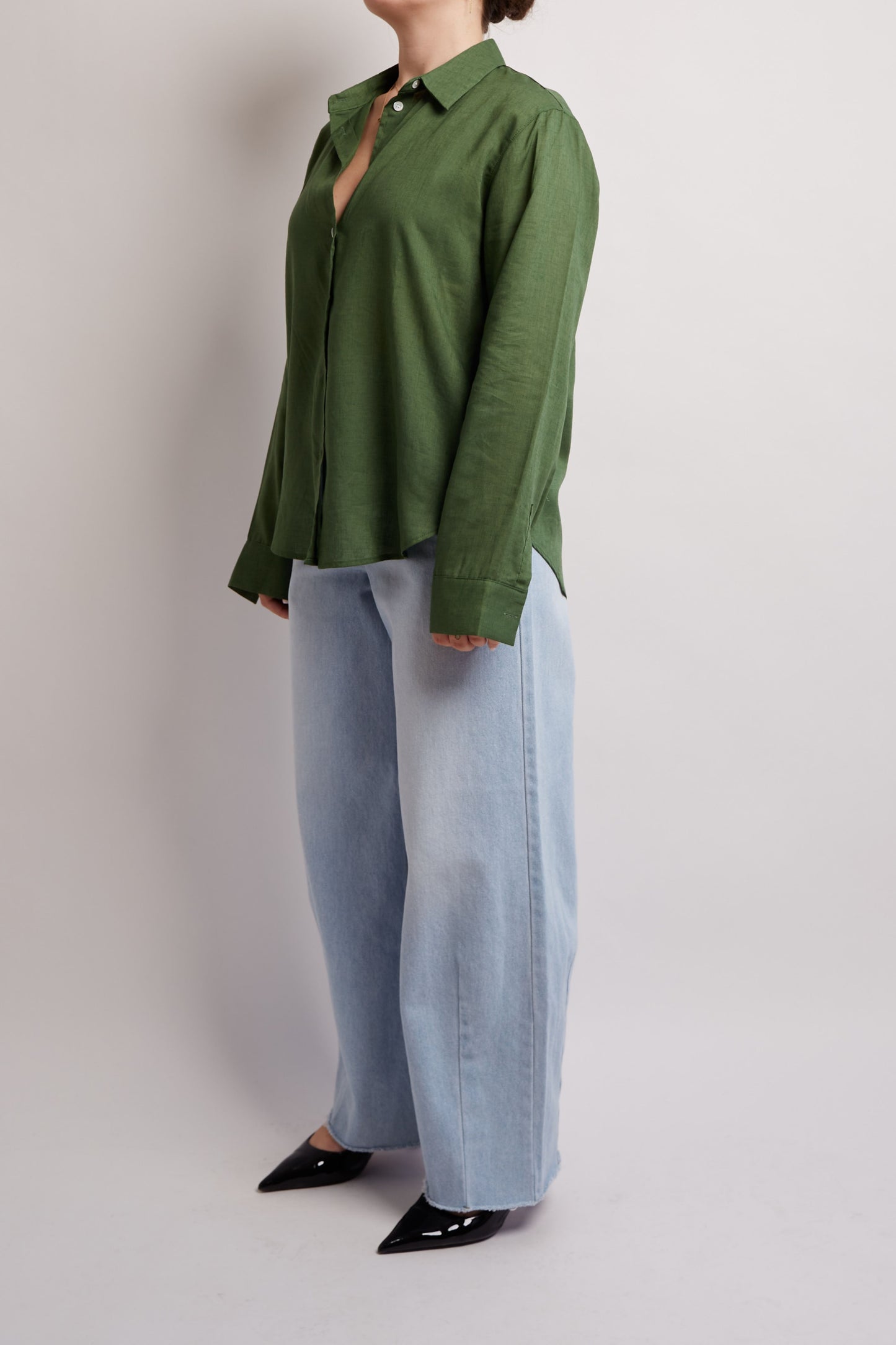 Green Flowy Shirt