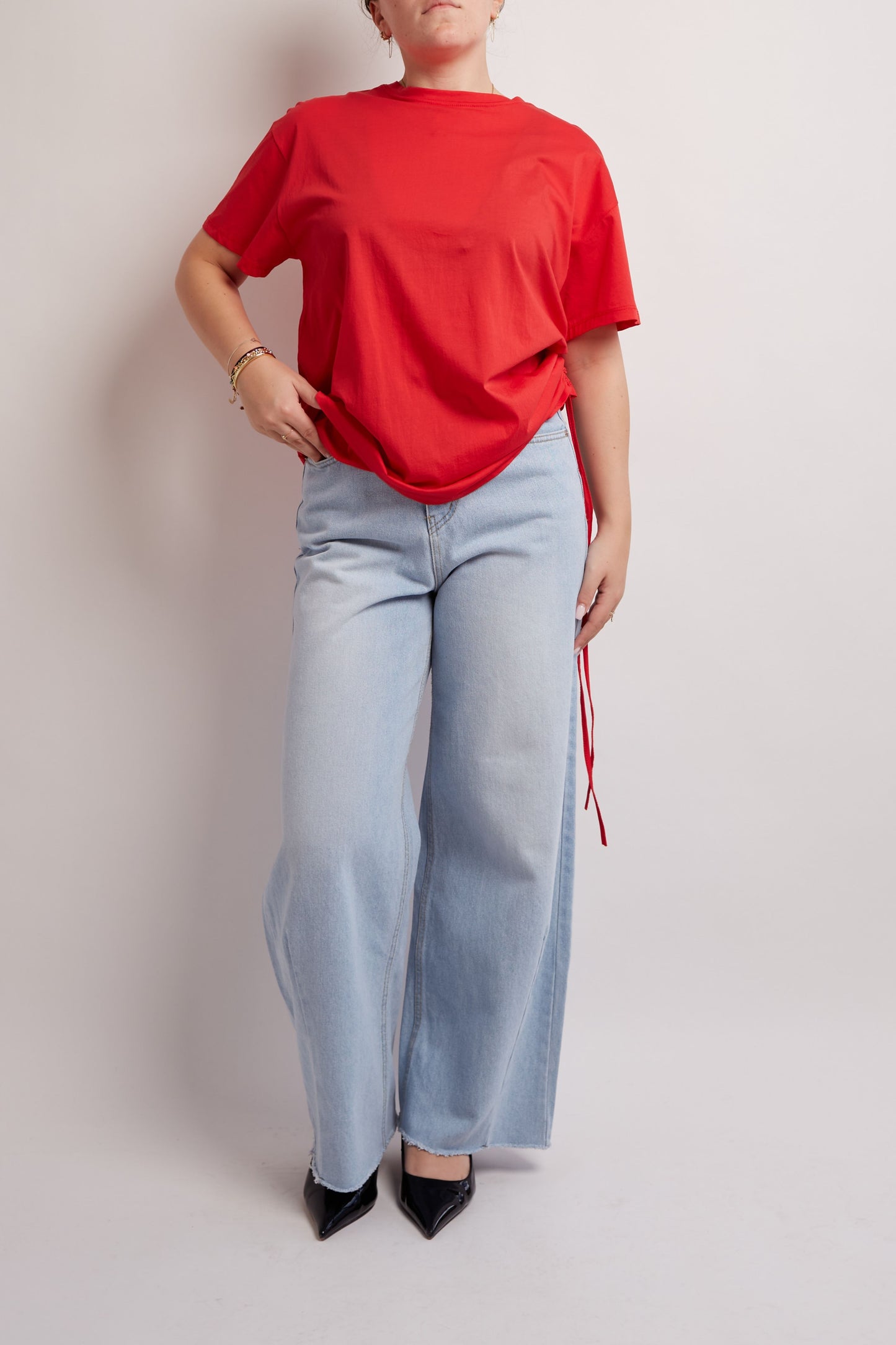 Red Shirt With Drawstring