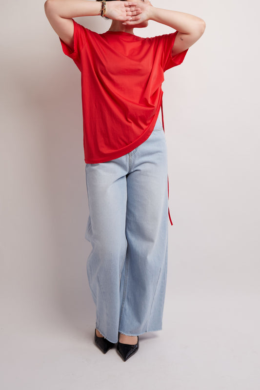 Red Shirt With Drawstring
