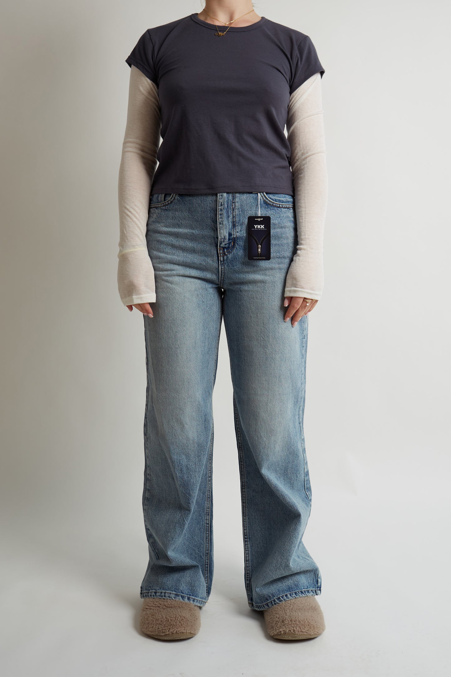 Layered Charcoal and Semi-Transparant Shirt