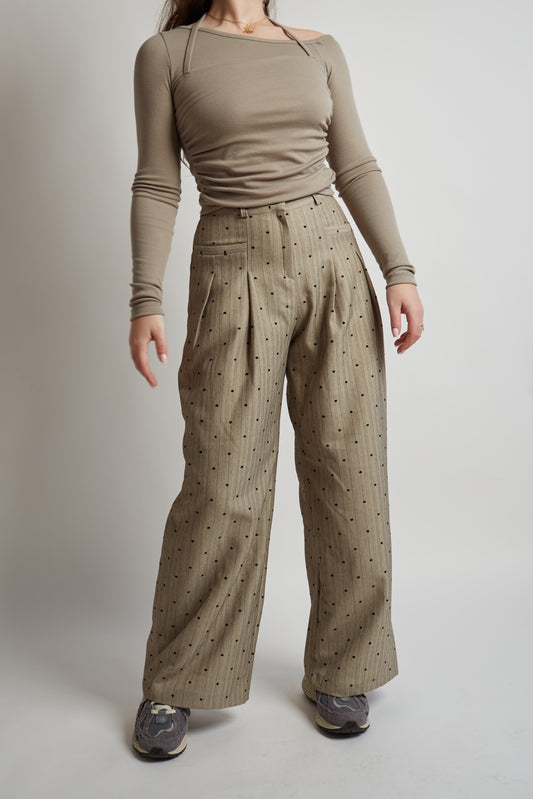 Small Hearts gestreepte broek