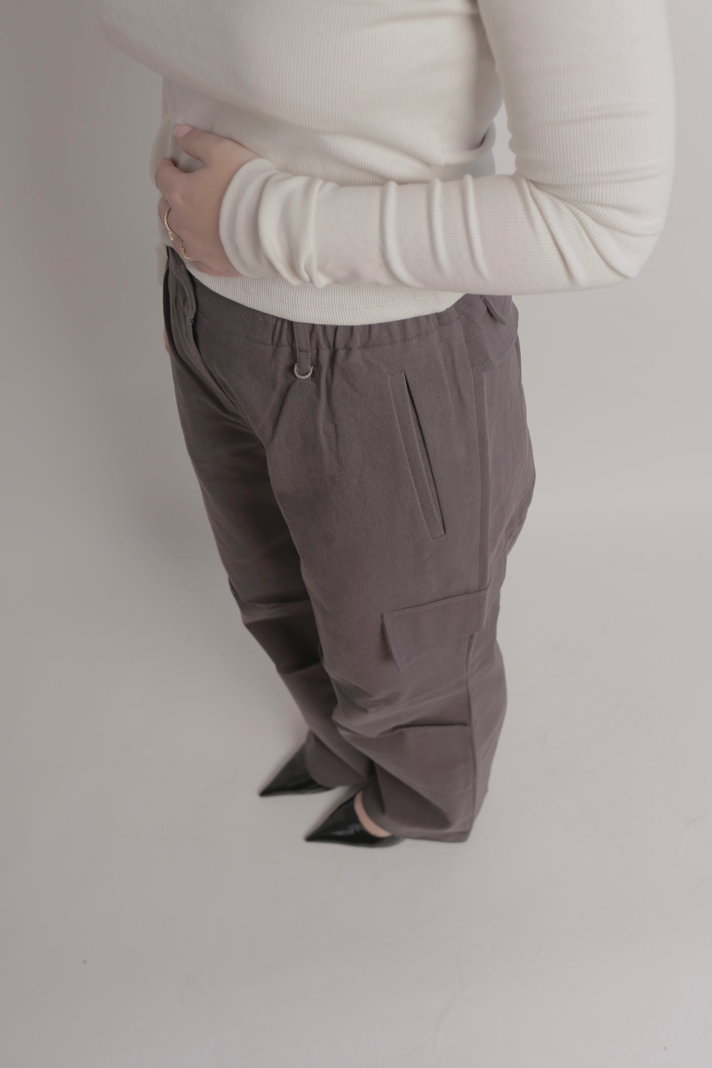 Ink Grey Multiple Pocket Pants