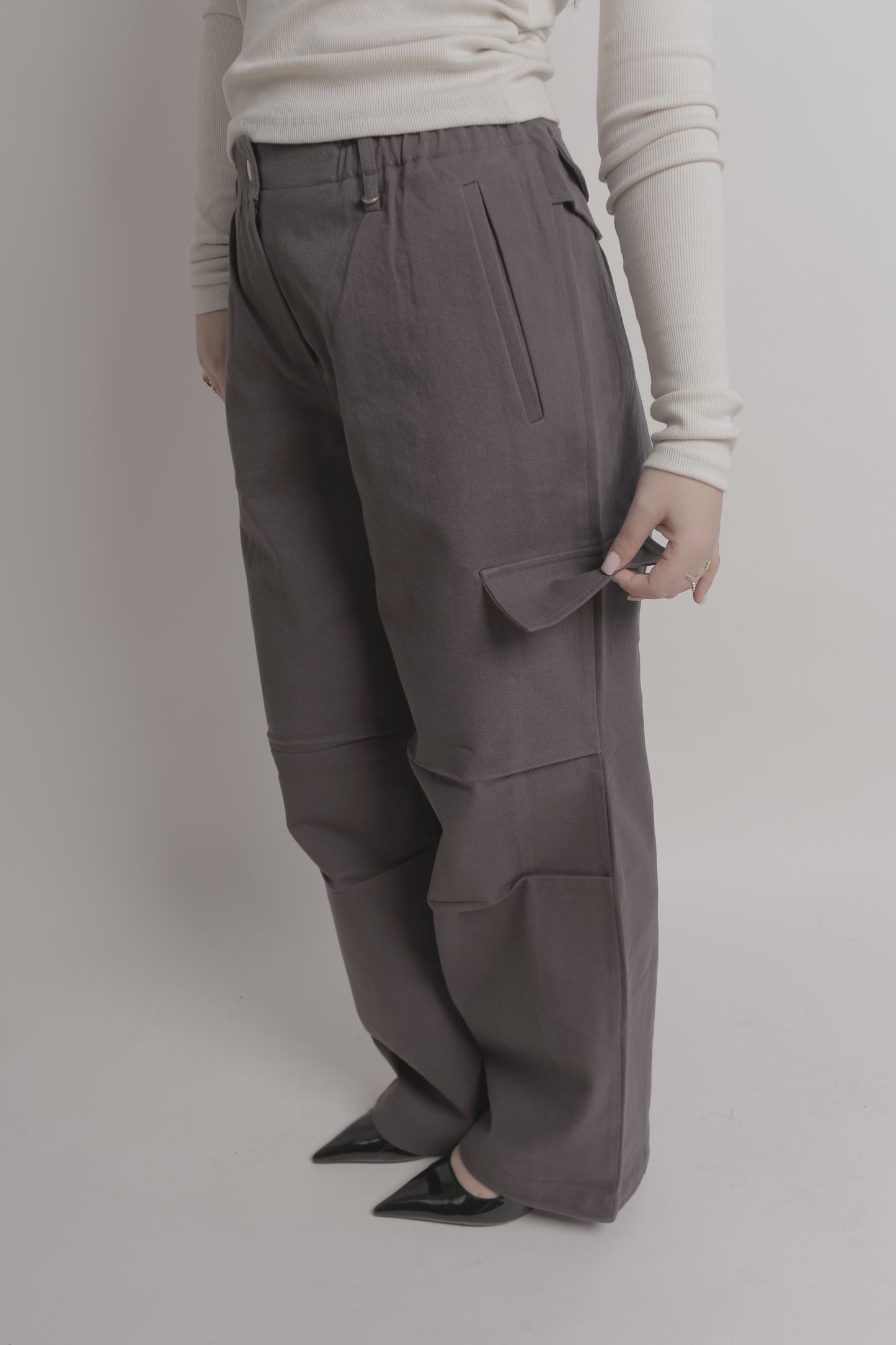 Ink Grey Multiple Pocket Pants