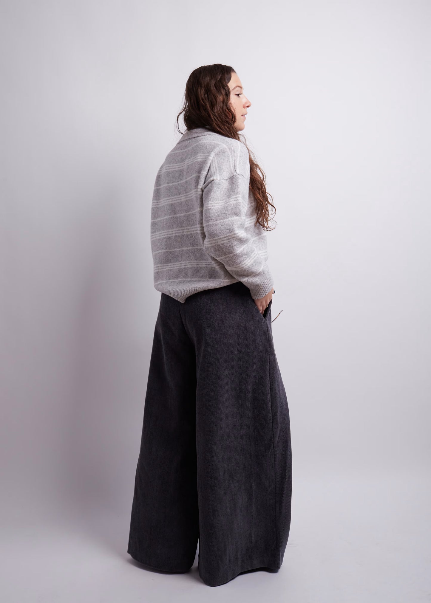 Light Grey Striped Knit