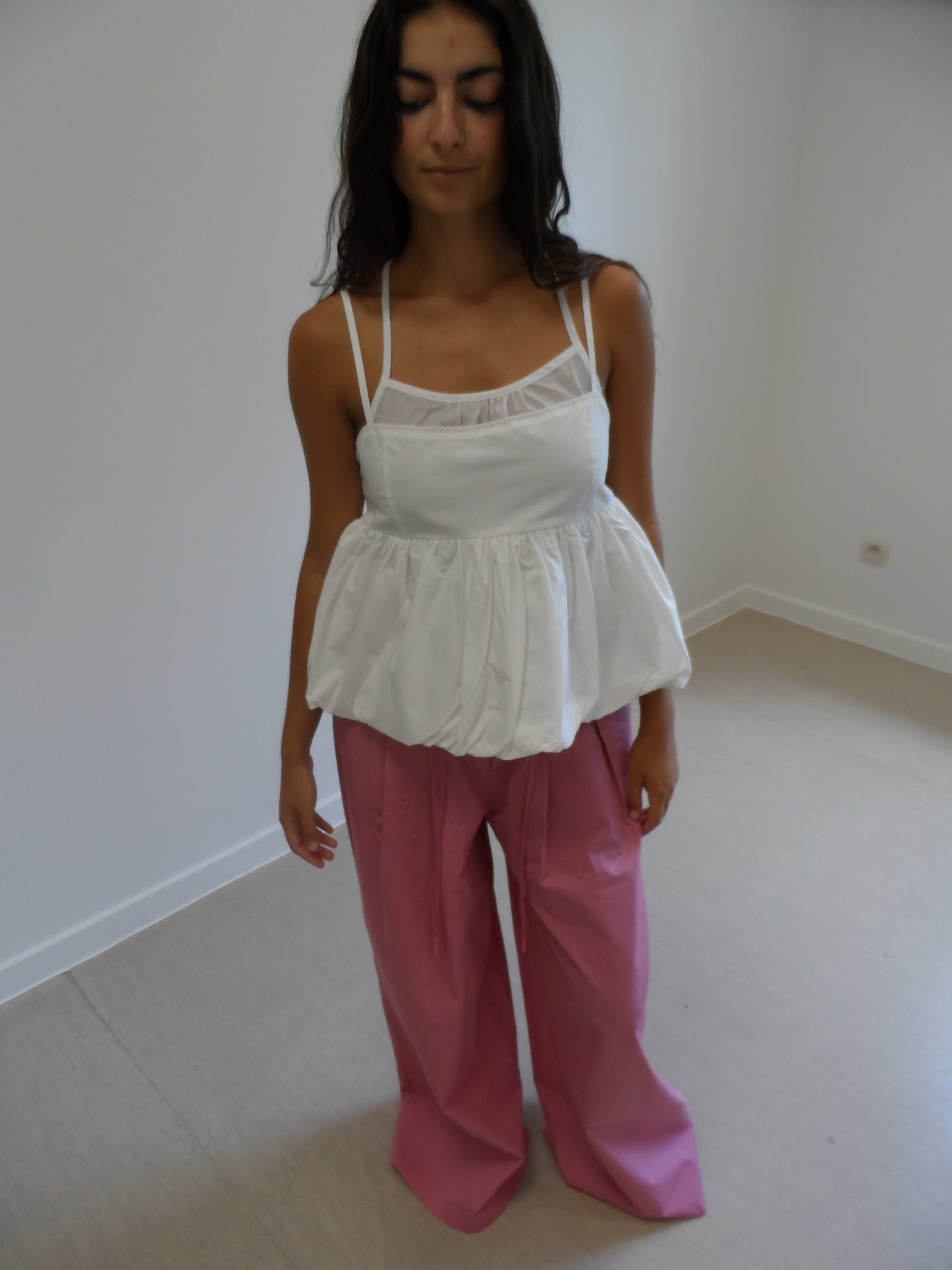 Cropped Top With Lace Detail