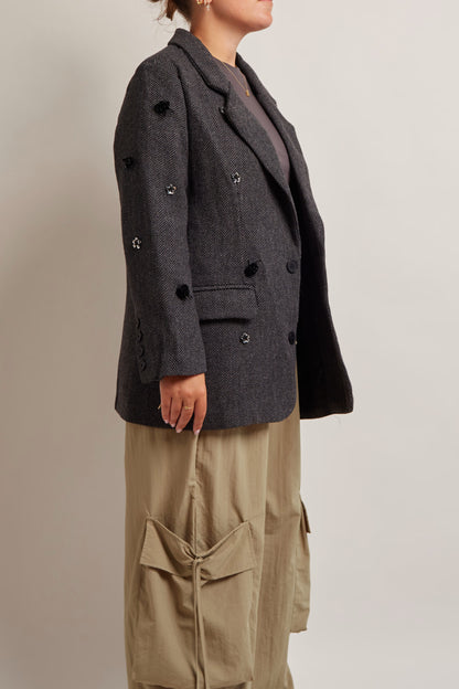 Gray Oversized Blazer