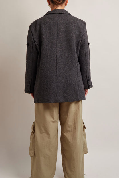 Gray Oversized Blazer