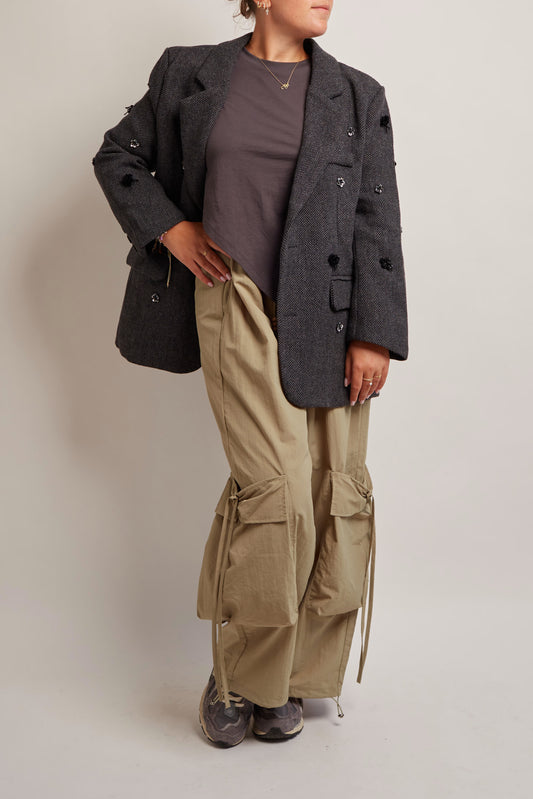 Gray Oversized Blazer
