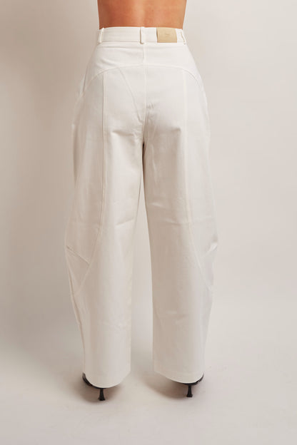 Ivory Barrel Pants