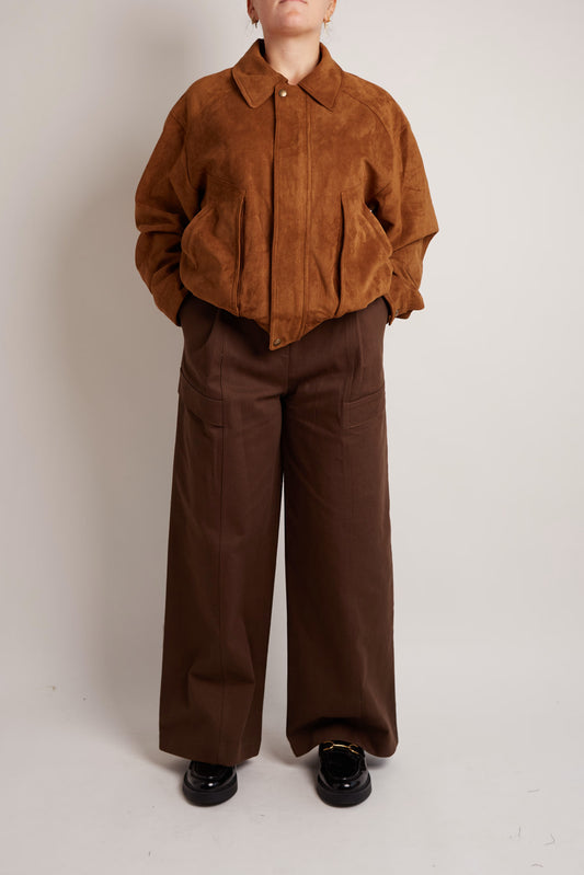 Suede Bomber Jacket