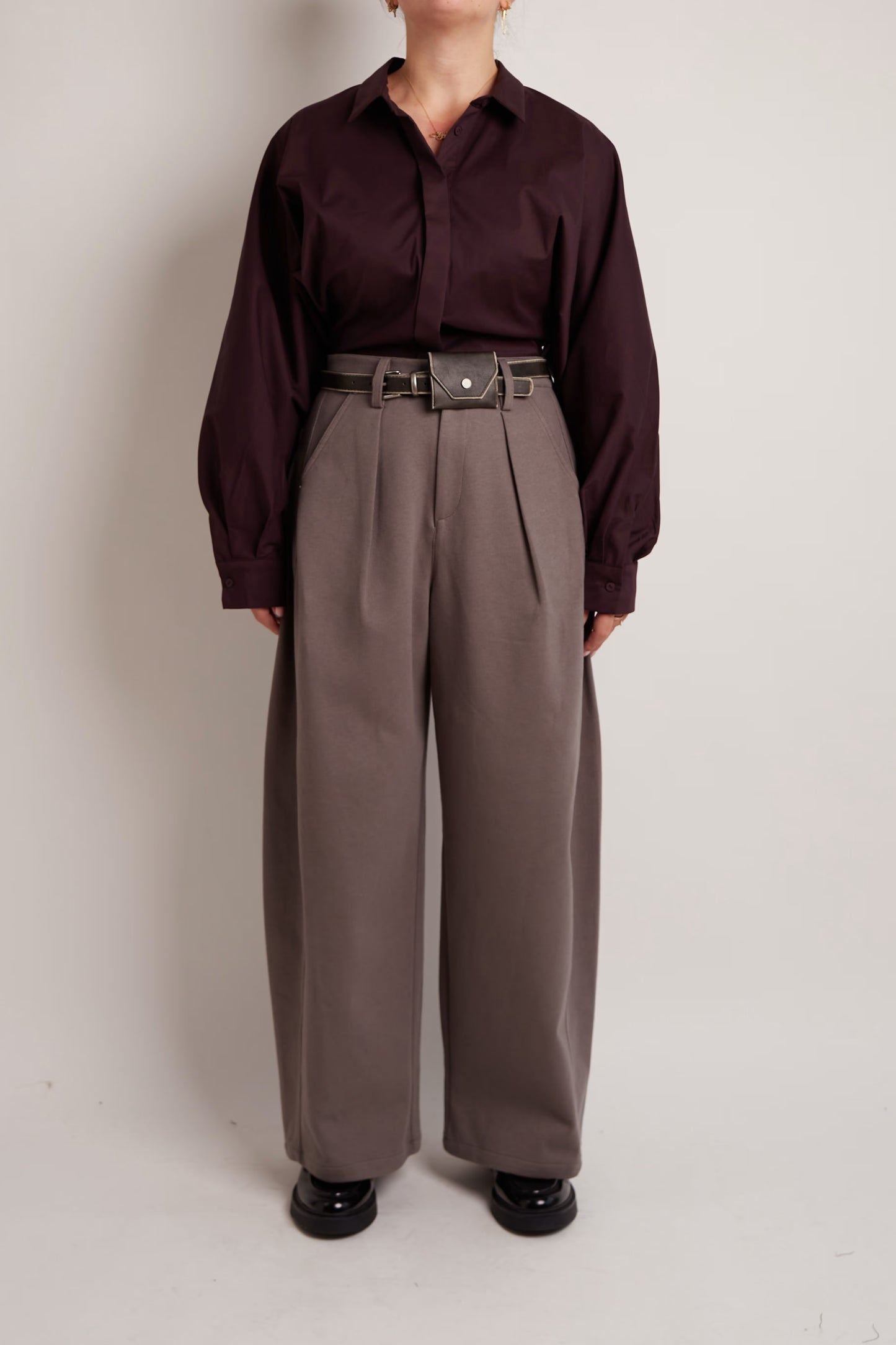 Deep Purple Cropped Blouse