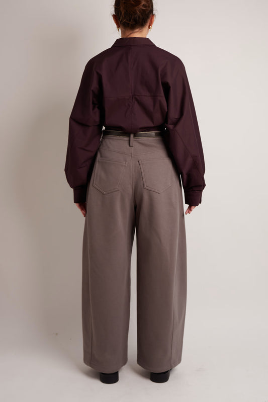 Deep Purple Cropped Blouse