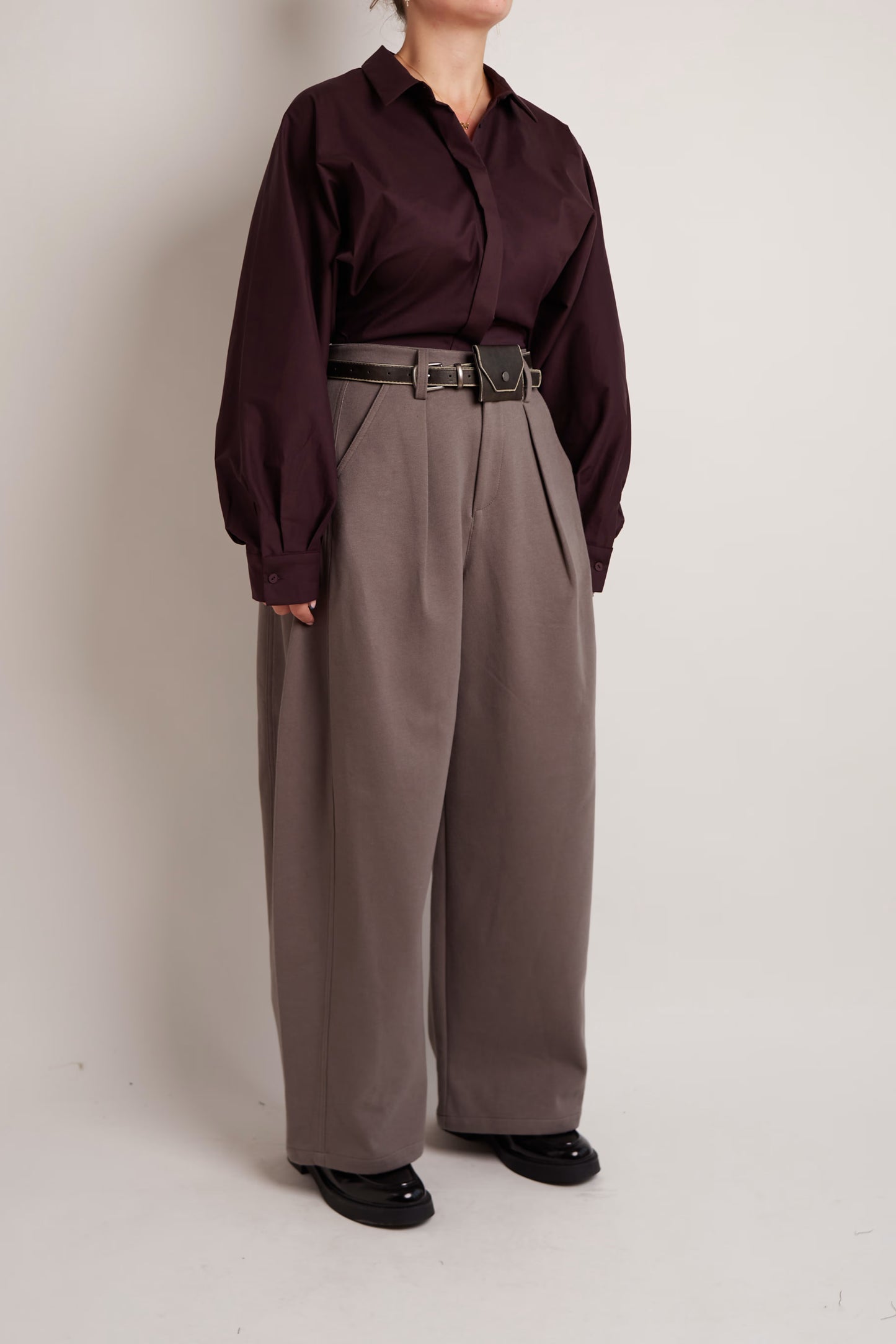 Deep Purple Cropped Blouse