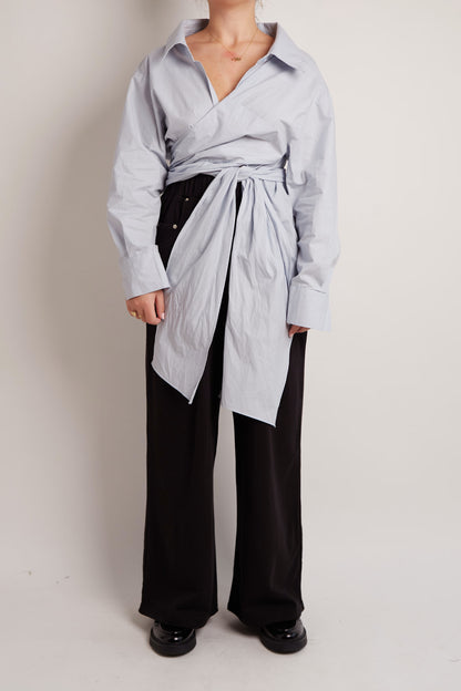 Baby Blue Wrap Shirt