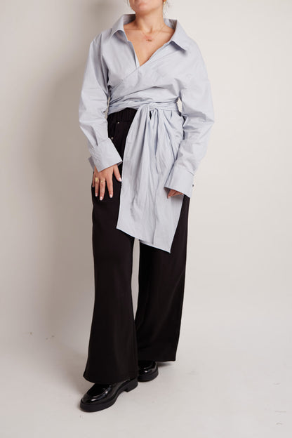 Baby Blue Wrap Shirt