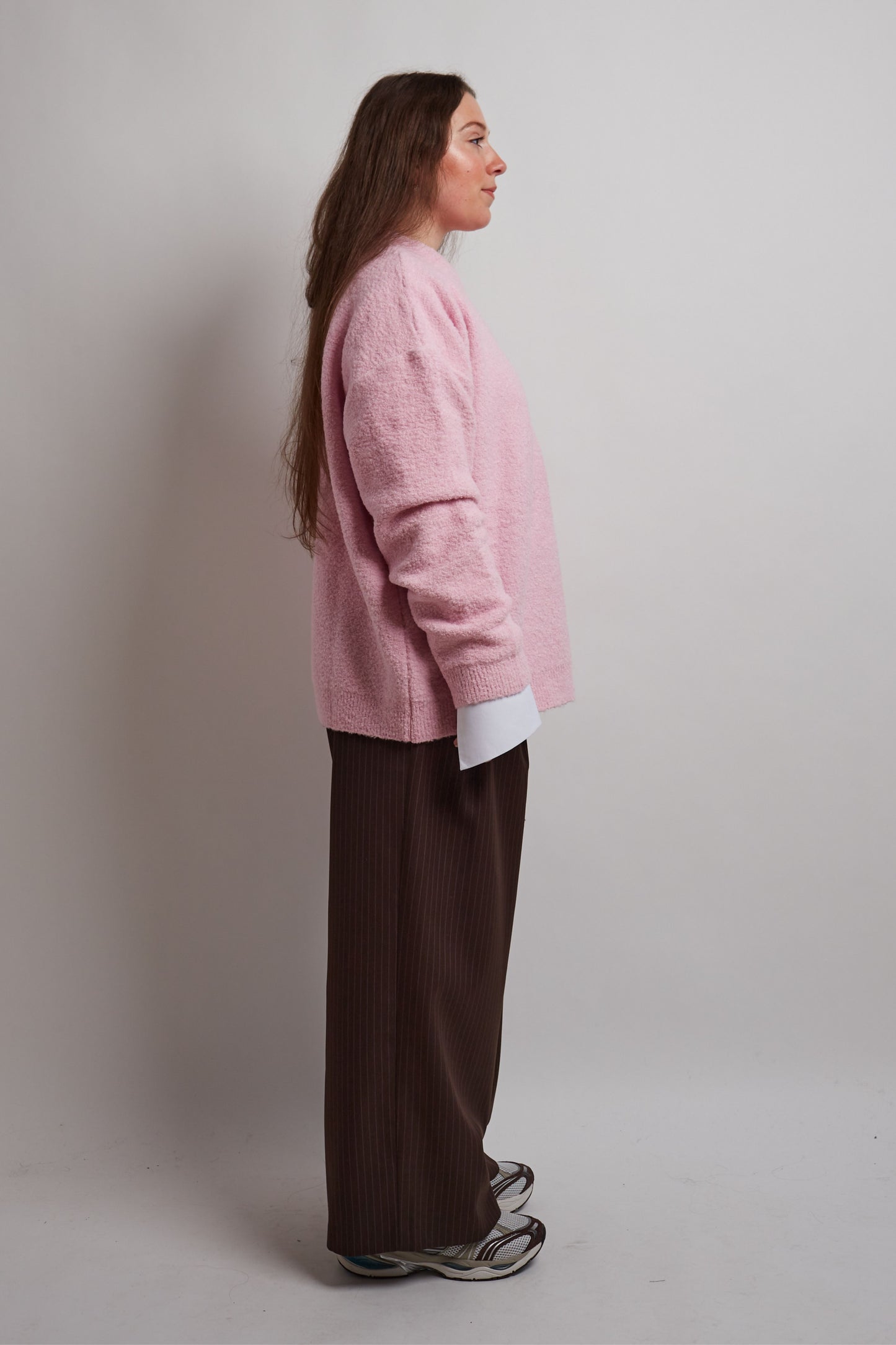 Pink Alpaca Bouclé Sweater