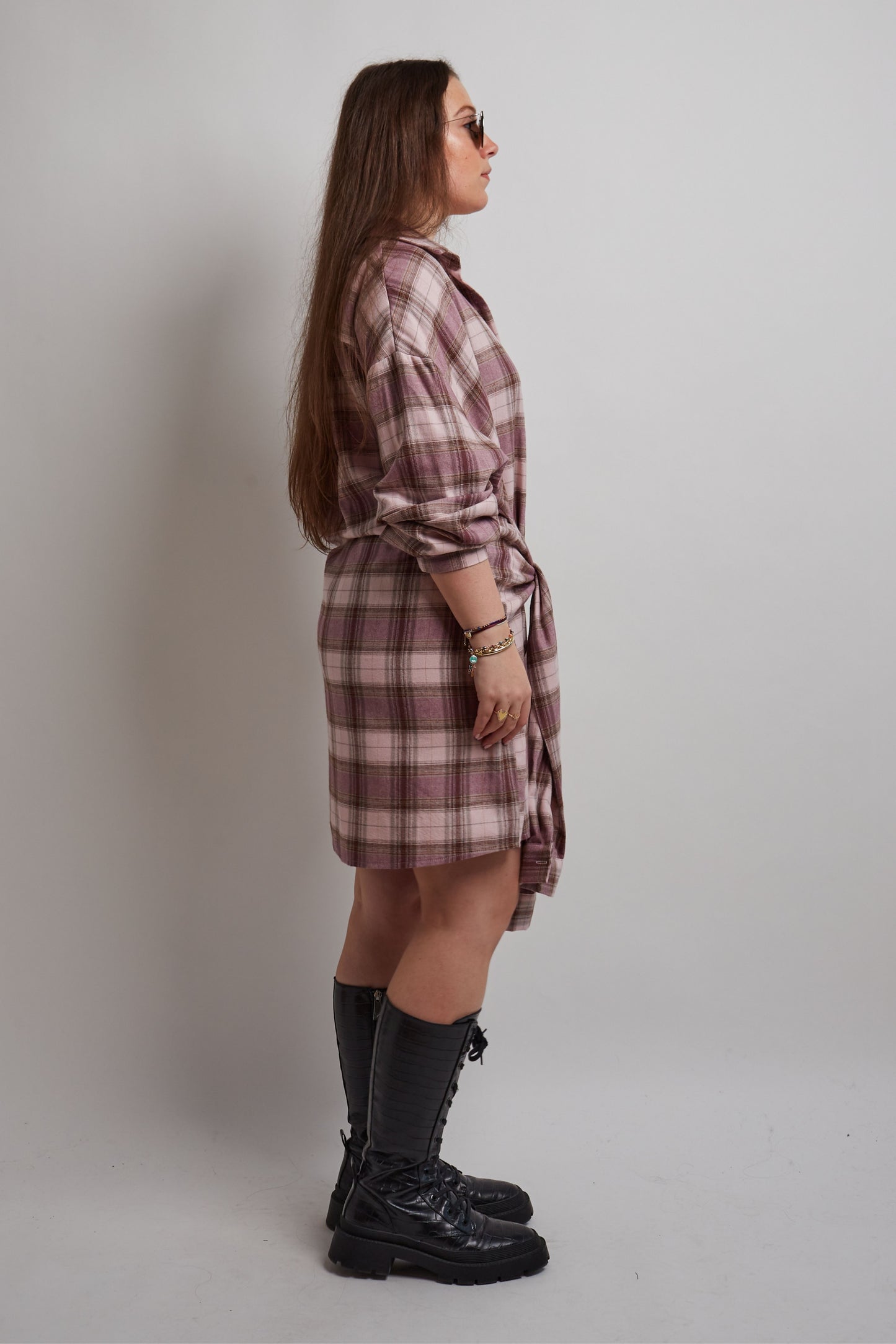Pink Checkered Dress