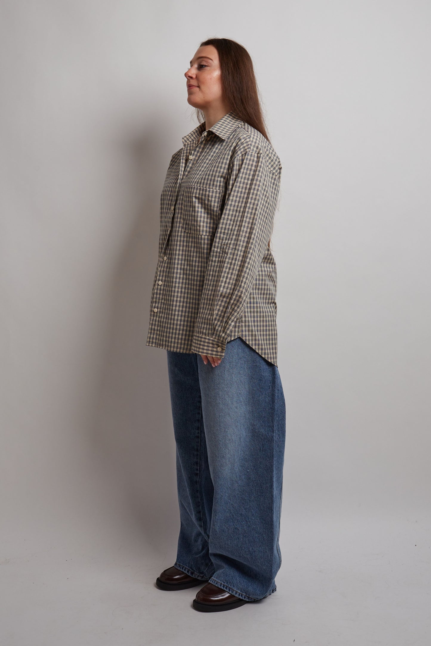 Khaki And Beige Adjustable Shirt