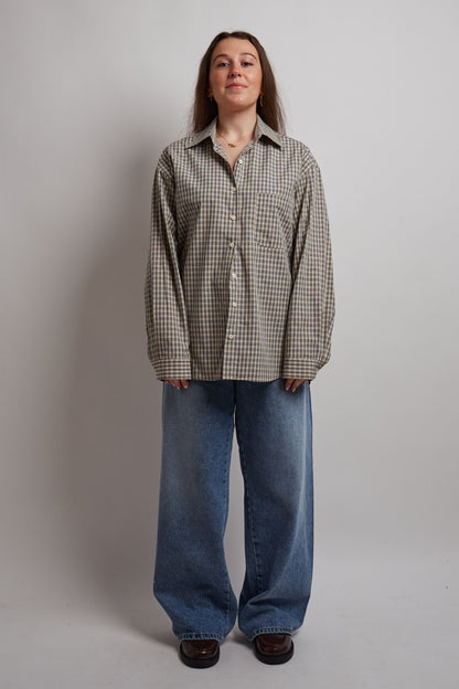 Khaki And Beige Adjustable Shirt