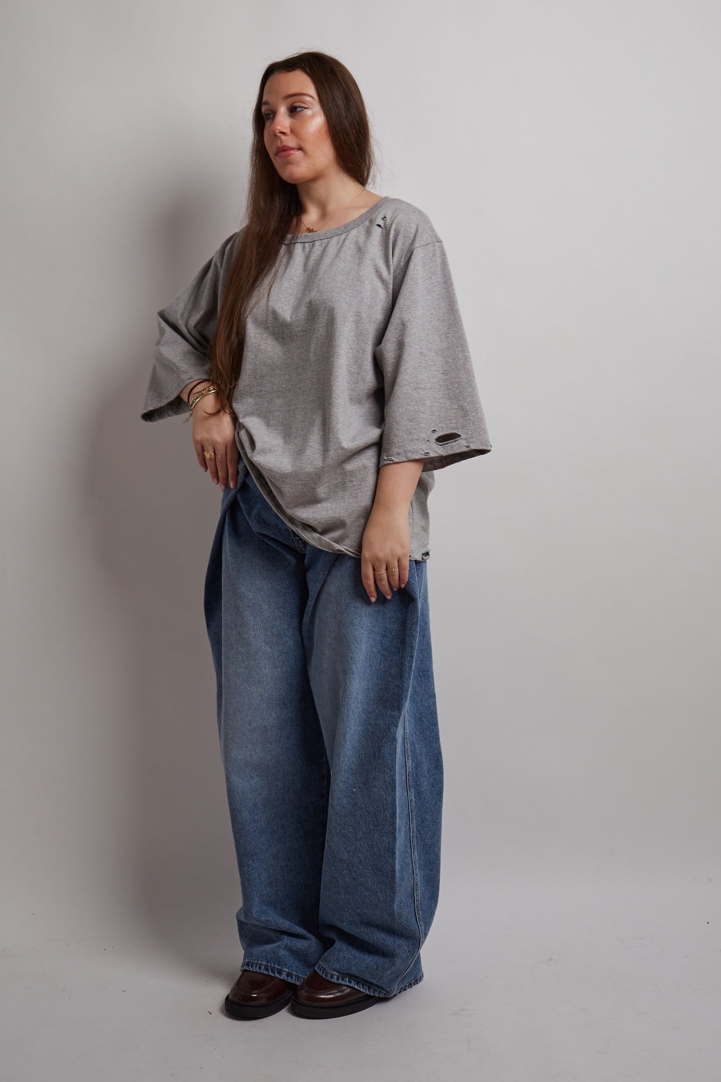Blue Flap Adjustable Jeans