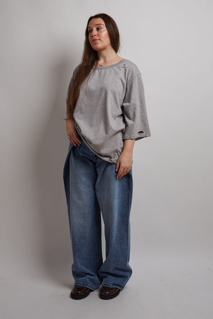 Blue Flap Adjustable Jeans