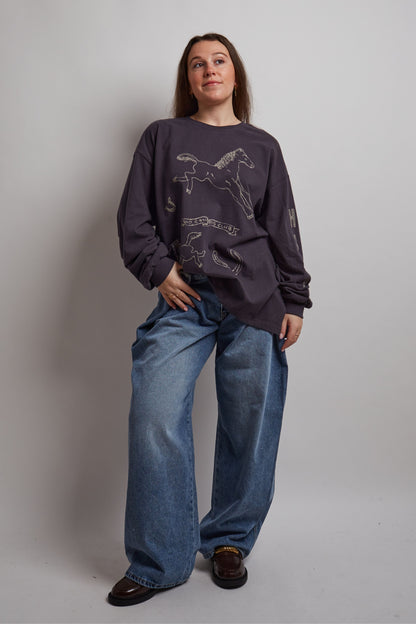 Blue Flap Adjustable Jeans