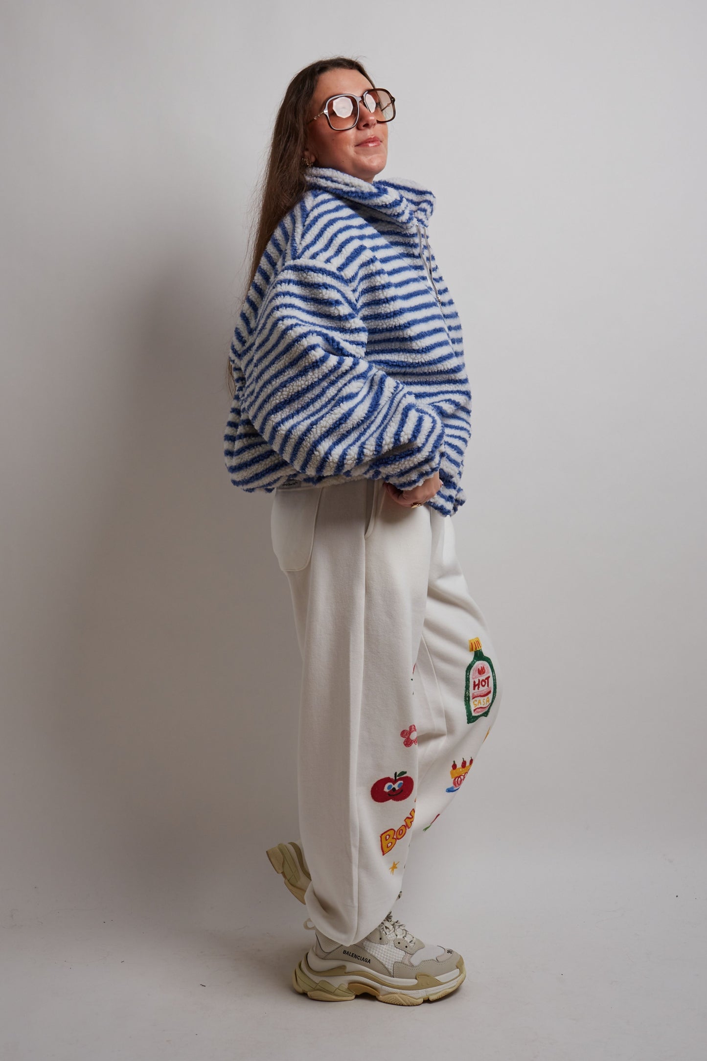 Teddy Blue Striped Fleece