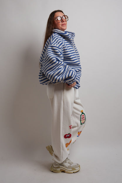 Teddy Blue Striped Fleece