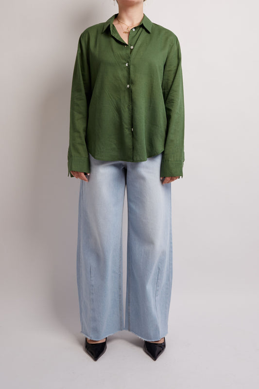 Green Flowy Shirt