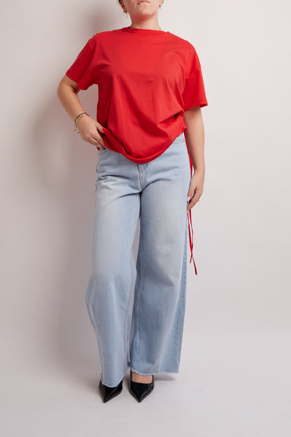 Red Shirt With Drawstring