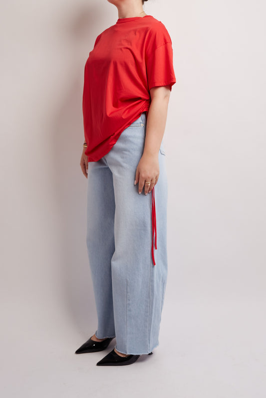 Red Shirt With Drawstring