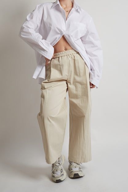 Ivory Low Rise Baggy Pants
