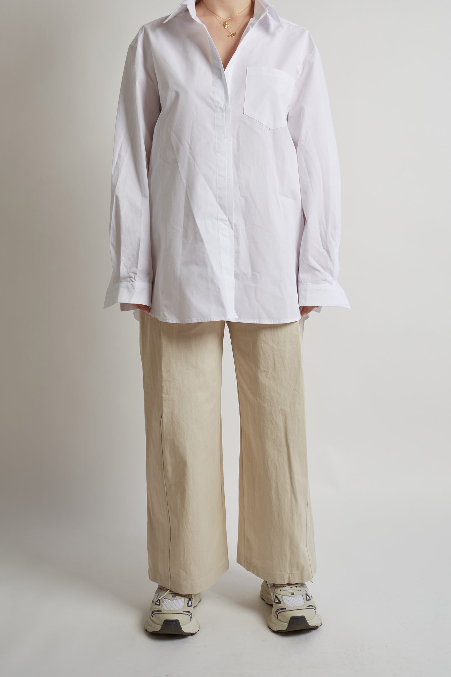 Ivory Low Rise Baggy Pants