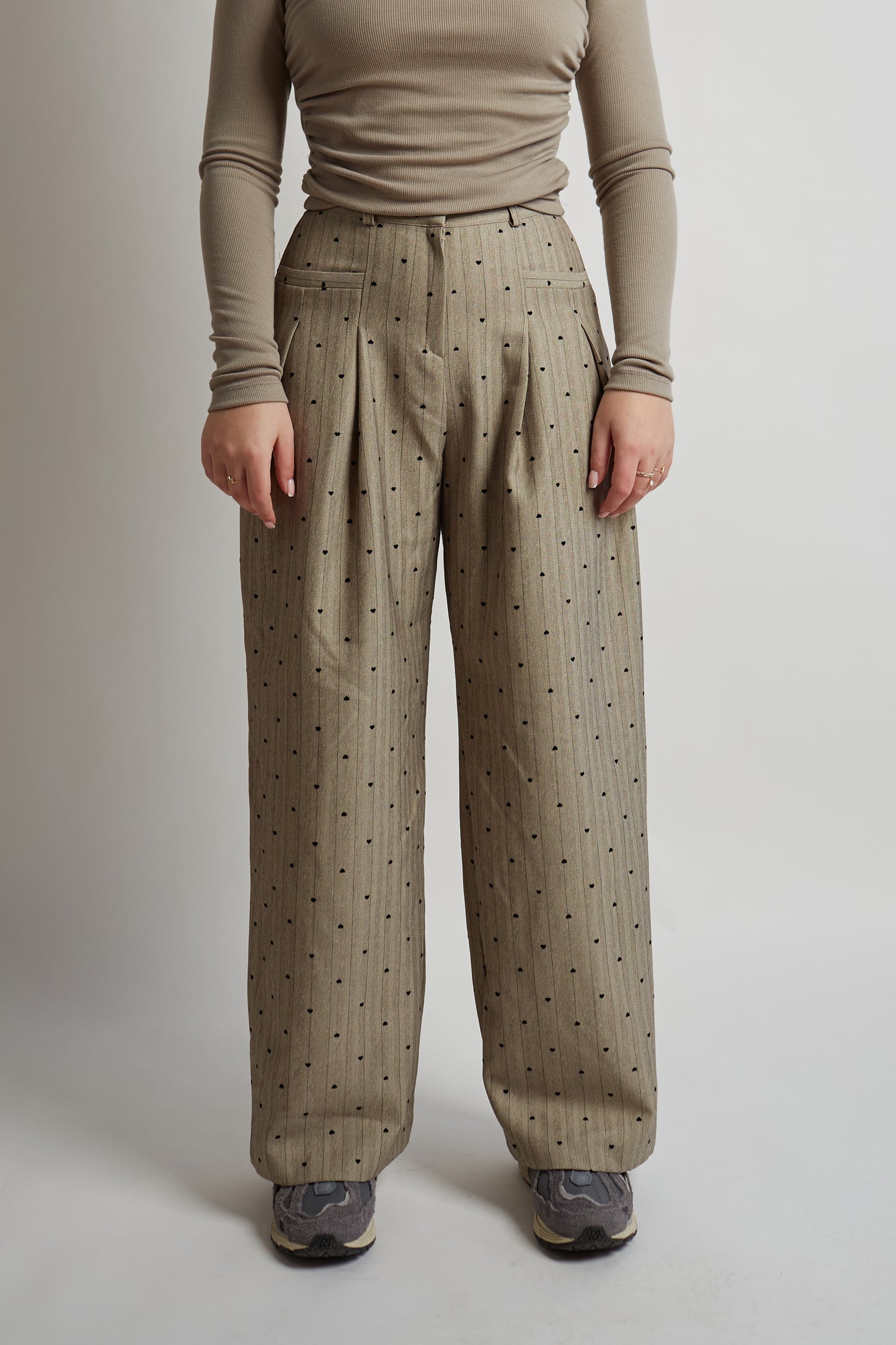 Small Hearts Striped Pants