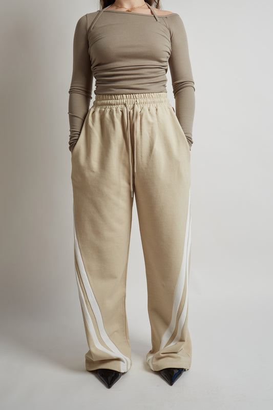 Light Beige Long Sweat Pants