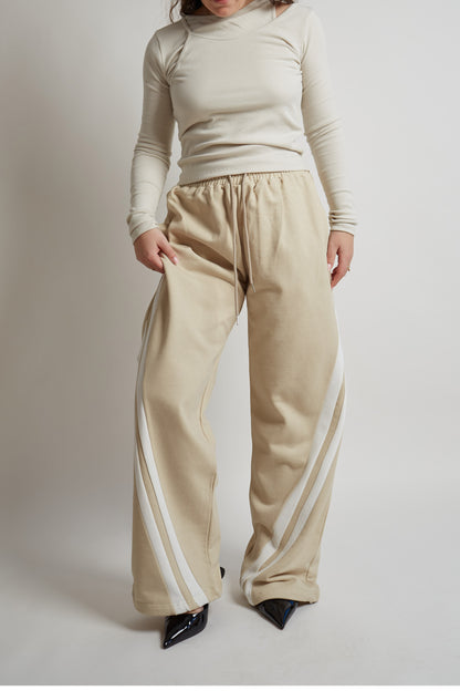Light Beige Long Sweat Pants