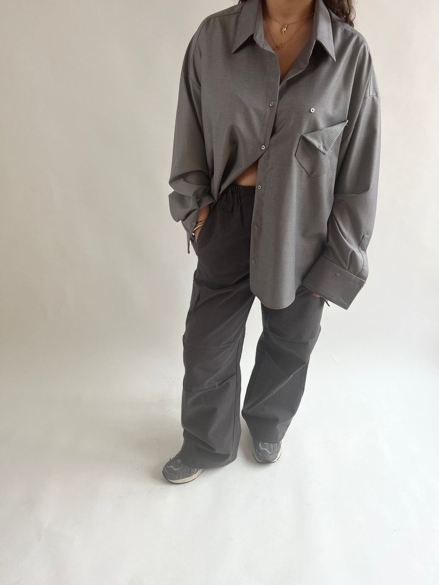 Ink Grey Multiple Pocket Pants