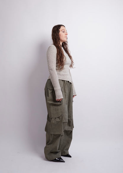 Beige Asymmetric Knit