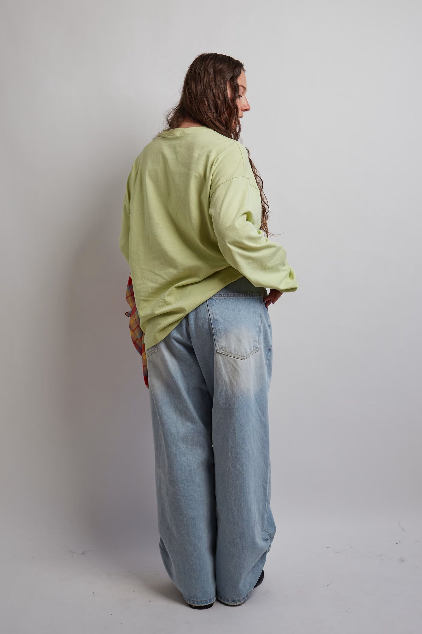 Light Denim Scrunched Bottom Jeans