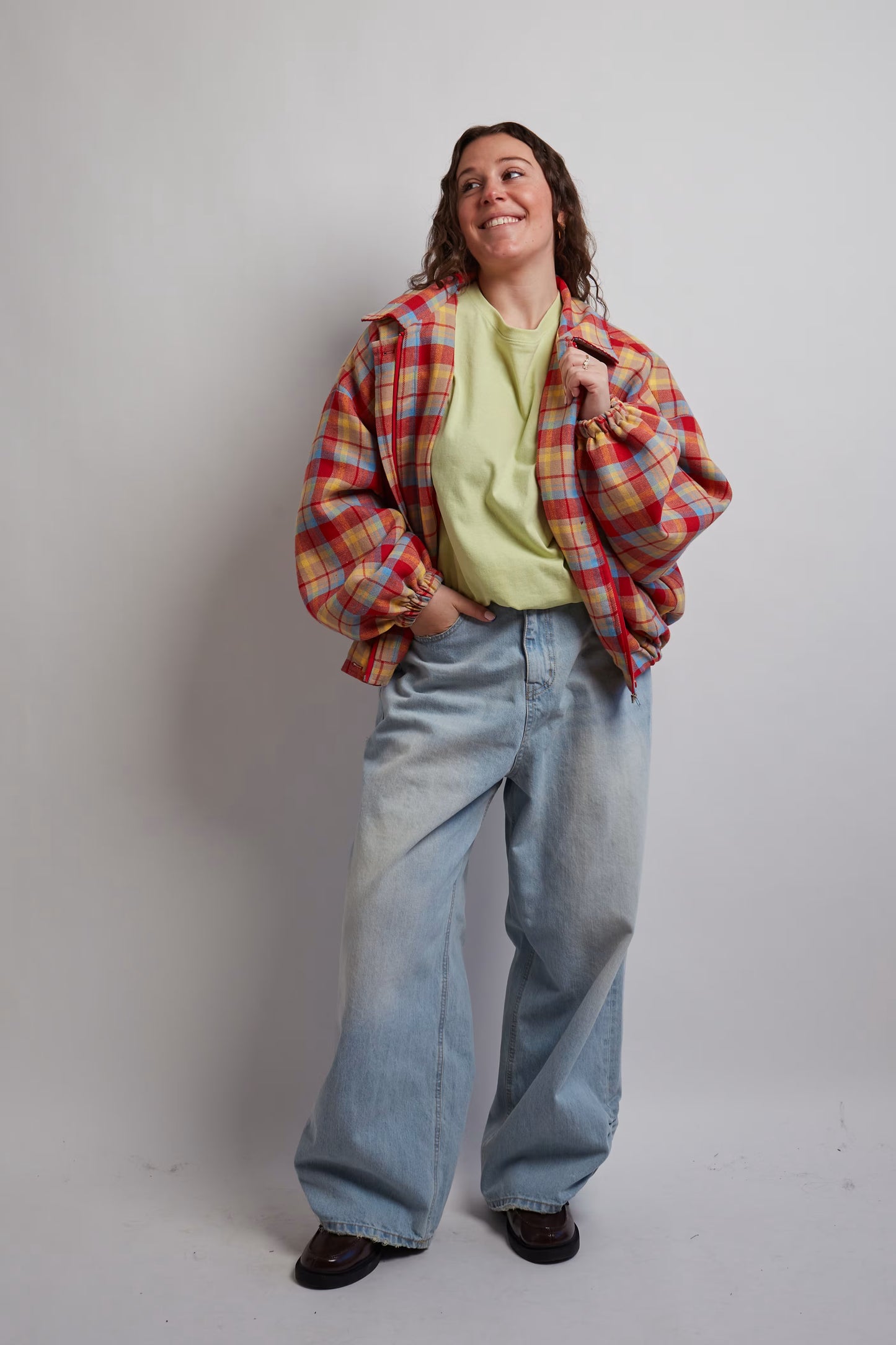 Light Denim Scrunched Bottom Jeans