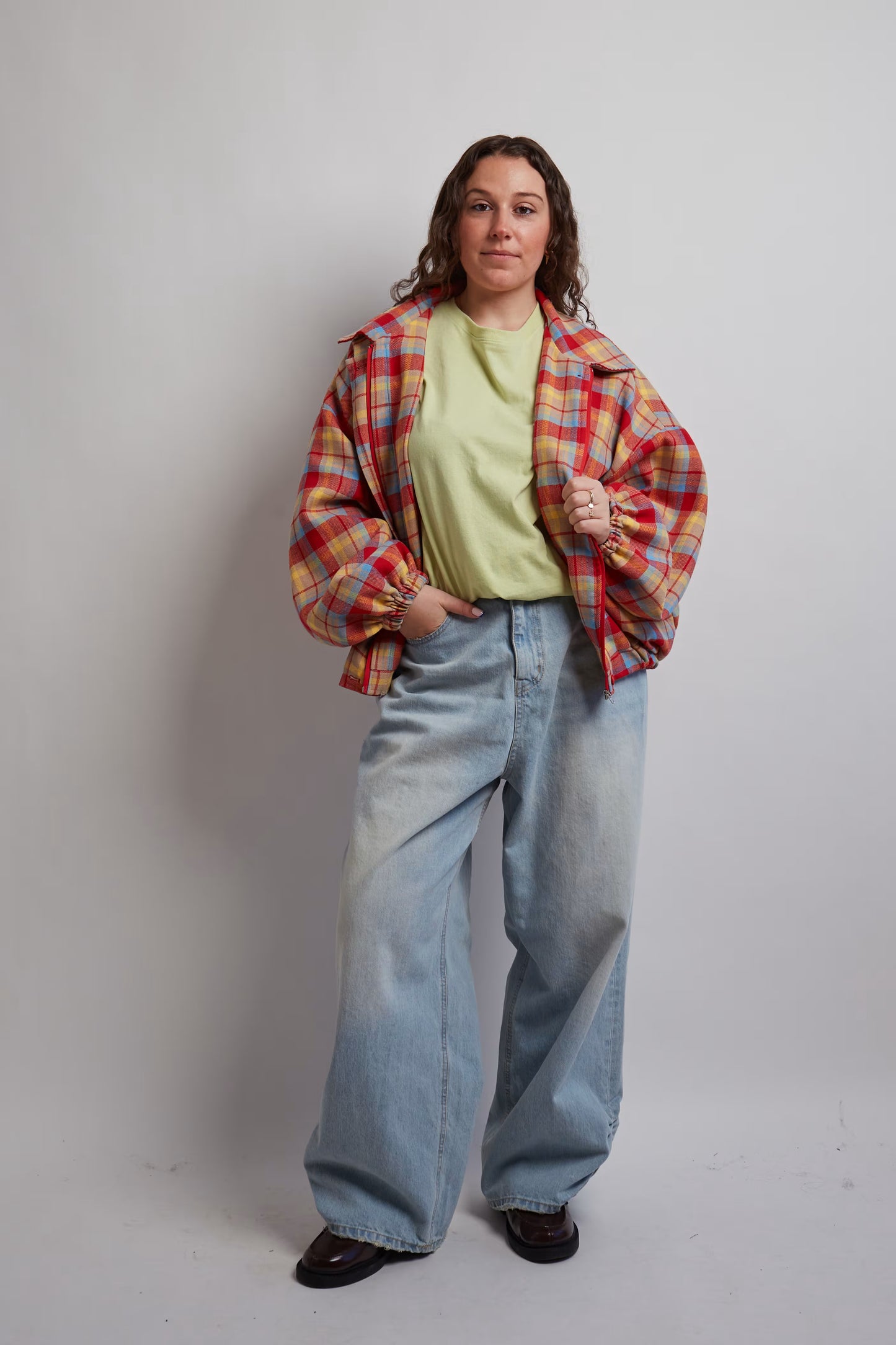 Light Denim Scrunched Bottom Jeans