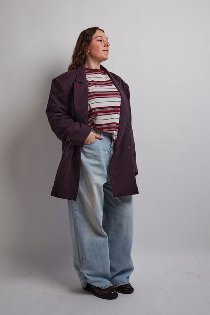Dark Purple Boyfriend Blazer