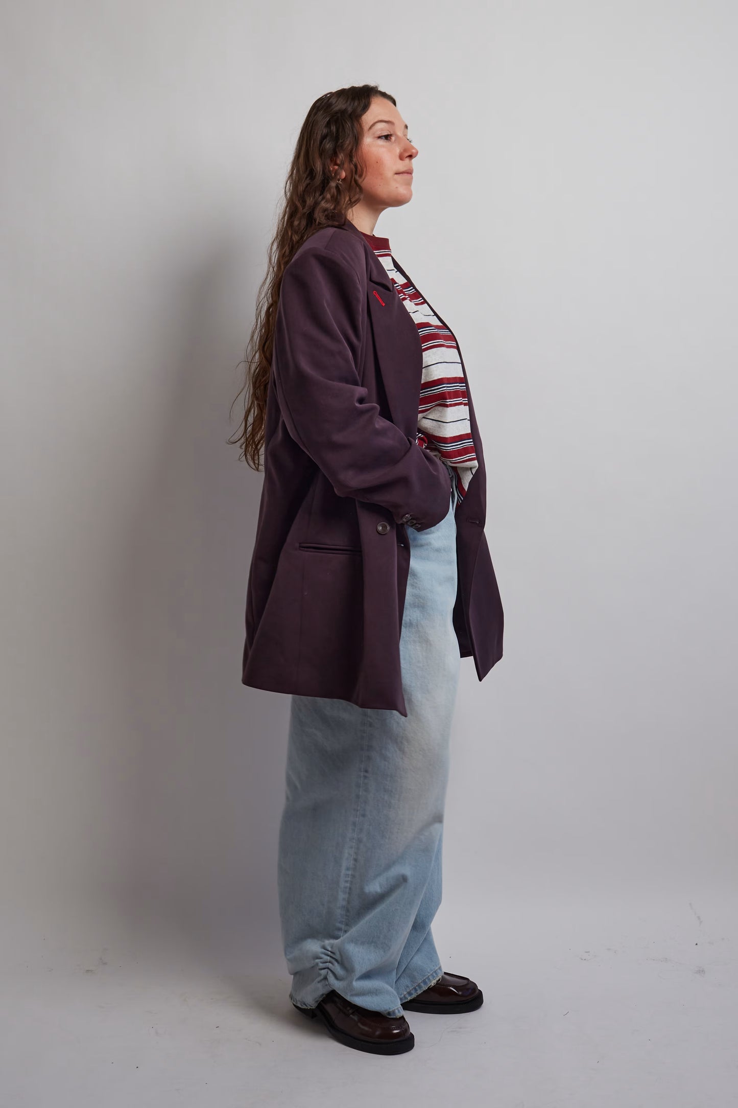 Dark Purple Boyfriend Blazer